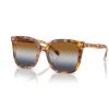 imageCoach Womens Hc8381f Low Bridge Fit Square SunglassesDark TortoiseCanaryBrown Teal Grey Gradient