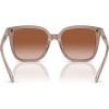 imageCoach Womens Hc8381f Low Bridge Fit Square SunglassesTransparent BrownGreyBrown Gradient