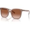 imageCoach Womens Hc8381f Low Bridge Fit Square SunglassesTransparent BrownGreyBrown Gradient