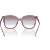 imageCoach Womens Hc8381f Low Bridge Fit Square SunglassesTransparent RoseBlushPurple Blue Peach Gradient