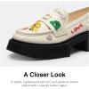 imageCoach Womens Leah Platform Loafer with Sketch PrintCharcoalBlack