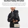 imageCoach Womens Quilted Pillow Leather Tabby Wristlet with ChainChalk