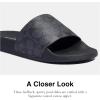 imageCoach Womens Udele Coated Canvas Slide SlipperCharcoalBlack
