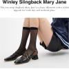 imageCoach Womens Winley Slingback Mary Jane FlatCharcoalBlack