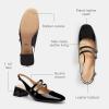 imageCoach Womens Winley Slingback Mary Jane FlatCharcoalBlack