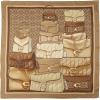 imageCoach womens Stacked Tabby Printed Silk SquareTan