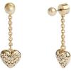 imageCOACH Womens Signature Quilted Heart Earrings