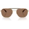 imageCoach Mens Hc7178 Aviator SunglassesSatin Light GoldOliveBrown Solid