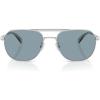 imageCoach Mens Hc7178 Aviator SunglassesSatin SilverGreyBlue Solid