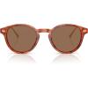imageCoach Mens Hc8428u Universal Fit Round SunglassesCaramel TortoiseBrown Solid