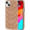 imageCoach Signature Canvas Slim Wrap iPhone 15 Plus Case Compatible with Wireless Charging  Signature CharcoalTan