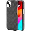 imageCoach Signature Canvas Slim Wrap iPhone 151413 Case Compatible with Wireless Charging  Signature CharcoalCharcoal