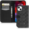 imageCoach Signature Canvas Slim Wrap iPhone 151413 Case Compatible with Wireless Charging  Signature CharcoalCharcoal Wallet