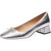 imageCoach Womens Ava Metallic Leather Ballet PumpSilver