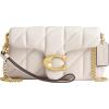 imageCoach Womens Quilted Pillow Leather Tabby Wristlet with ChainChalk