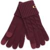 imageCoach womens Cable Knit GloveOxblood