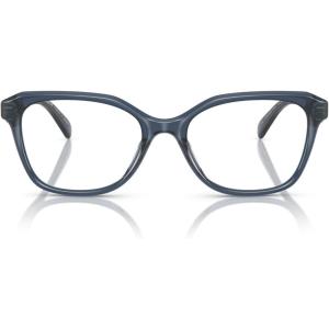 imageCOACH Womens Hc6244u Sculpted C Hardware Universal Fit Square Prescription Eyewear FramesTransparent BlueDemo Lens