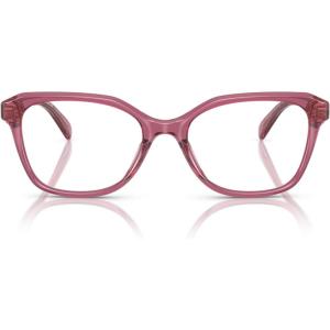 imageCOACH Womens Hc6244u Sculpted C Hardware Universal Fit Square Prescription Eyewear FramesTransparent BurgundyDemo Lens