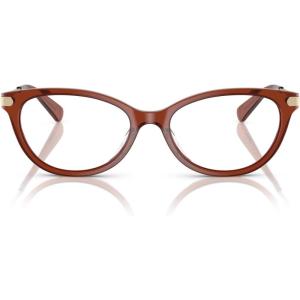 imageCOACH Womens Hc6245u Metal C Hardware Universal Fit Square Prescription Eyewear FramesTransparent BrownDemo Lens