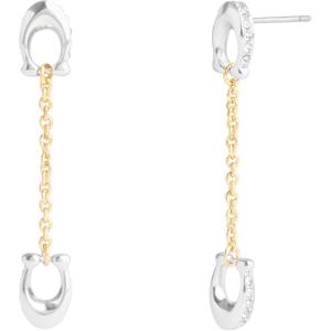 imageCOACH Womens Signature Pav C Linear Earrings