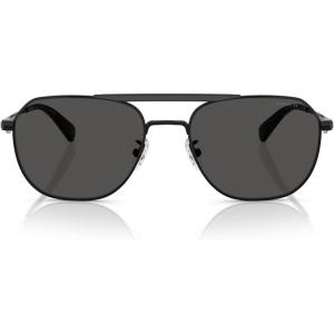 imageCoach Mens Hc7178 Aviator SunglassesSatin BlackBlackGrey Solid
