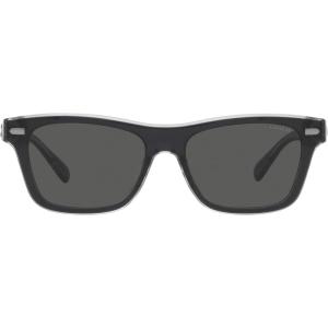 imageCoach Mens Hc8371u Universal Fit Square SunglassesBlackTransparent GreyGrey Solid