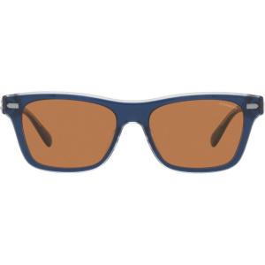 imageCoach Mens Hc8371u Universal Fit Square SunglassesDark Blue Light BlueBrown Solid