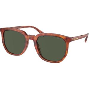 imageCoach Mens Hc8384u Universal Fit Square SunglassesCaramel TortoiseArmy Green Solid