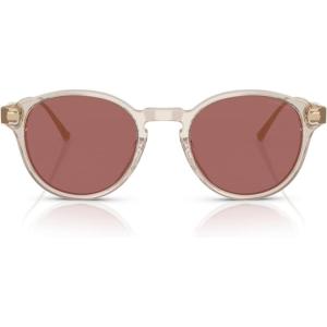 imageCoach Mens Hc8428u Universal Fit Round SunglassesTransparent SandWine Solid