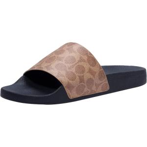 imageCoach Mens Signature Coated Canvas Pool SlideTan Signature