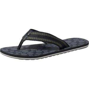 imageCoach Mens Signature Webbing Flip FlopCharcoalBlack