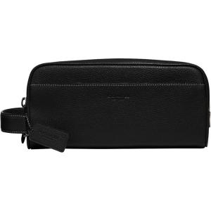 imageCoach Mens Travel Kit in Pebble Leather Black