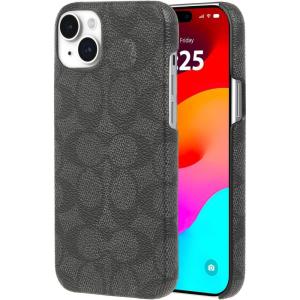 imageCoach Signature Canvas Slim Wrap iPhone 15 Plus Case Compatible with Wireless Charging  Signature CharcoalCharcoal