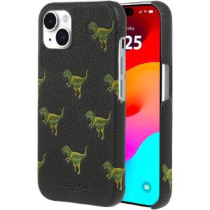 imageCoach Signature Canvas Slim Wrap iPhone 151413 Case Compatible with Wireless Charging  Signature CharcoalRepeat Rexy