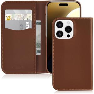 imageCoach Signature Canvas Two Piece Detachable Wallet Folio iPhone 15 Pro Case Compatible with Wireless Charging  Signature CharcoalHazelnut Wallet