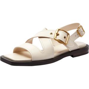 imageCoach Womens Archival Buckle Flat Sandal PlatformChalk