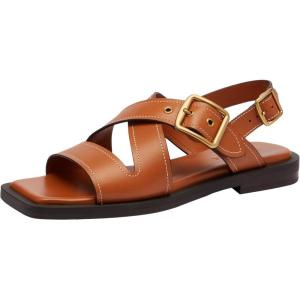 imageCoach Womens Archival Buckle Flat Sandal PlatformCognac