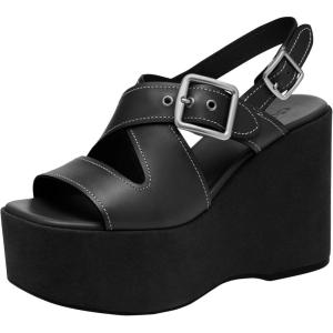 imageCoach Womens Archival Buckle Wedge PlatformBlack