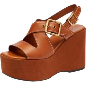 imageCoach Womens Archival Buckle Wedge PlatformCharcoalBlack