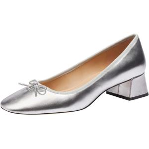 imageCoach Womens Ava Metallic Leather Ballet PumpSilver