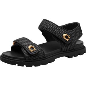 imageCoach Womens Brynn Sandal PlatformBlack Straw