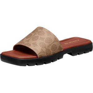 imageCoach Womens Florence Slide SandalKhakiDark Saddle