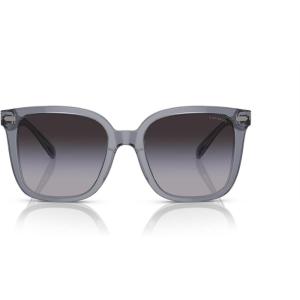 imageCoach Womens Hc8381f Low Bridge Fit Square SunglassesDark GreyLight GreyLight Grey Gradient