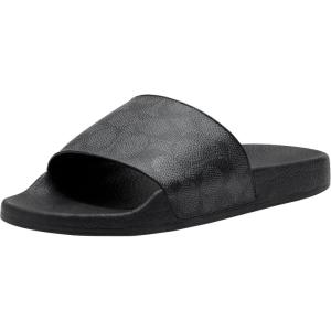 imageCoach Womens Udele Coated Canvas Slide SlipperCharcoalBlack