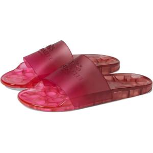 imageCoach Womens Udele Coated Canvas Slide SlipperPetuniaBlack Cherry