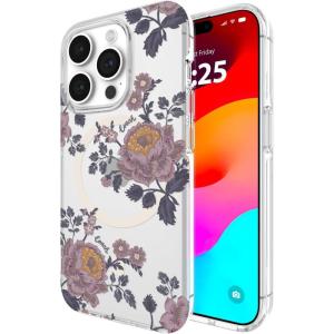 imageCoach iPhone 15 Pro Case Compatible with MagSafe  Tea RoseMoody Floral