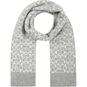 imageCoach womens Metallic Signature C Jacquard ScarfChalk