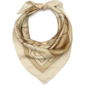 imageCoach womens Stacked Tabby Printed Silk SquareChalk