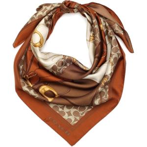 imageCoach womens Tabby Printed Silk SquareBurnished Amber