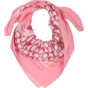 imageCoach womens Vintage Signature C Printed Silk SquareFlower Pink